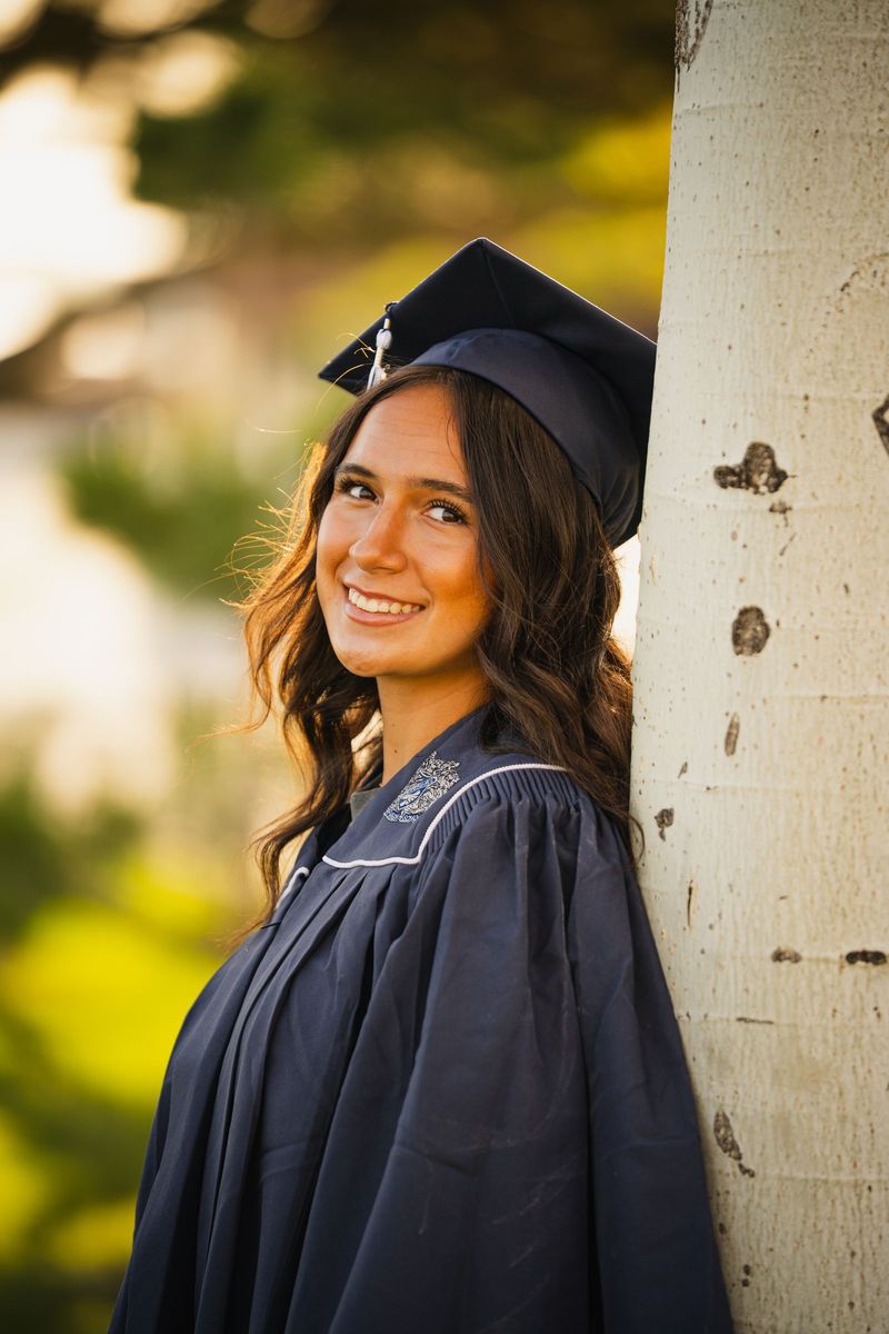 Featured senior portrait in warm evening light